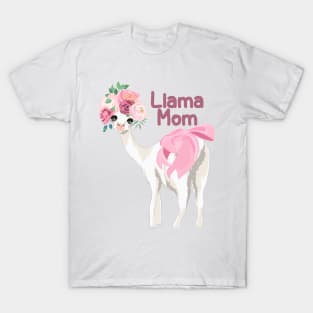 Llama Mom Design For Alpaca Lovers T-Shirt
